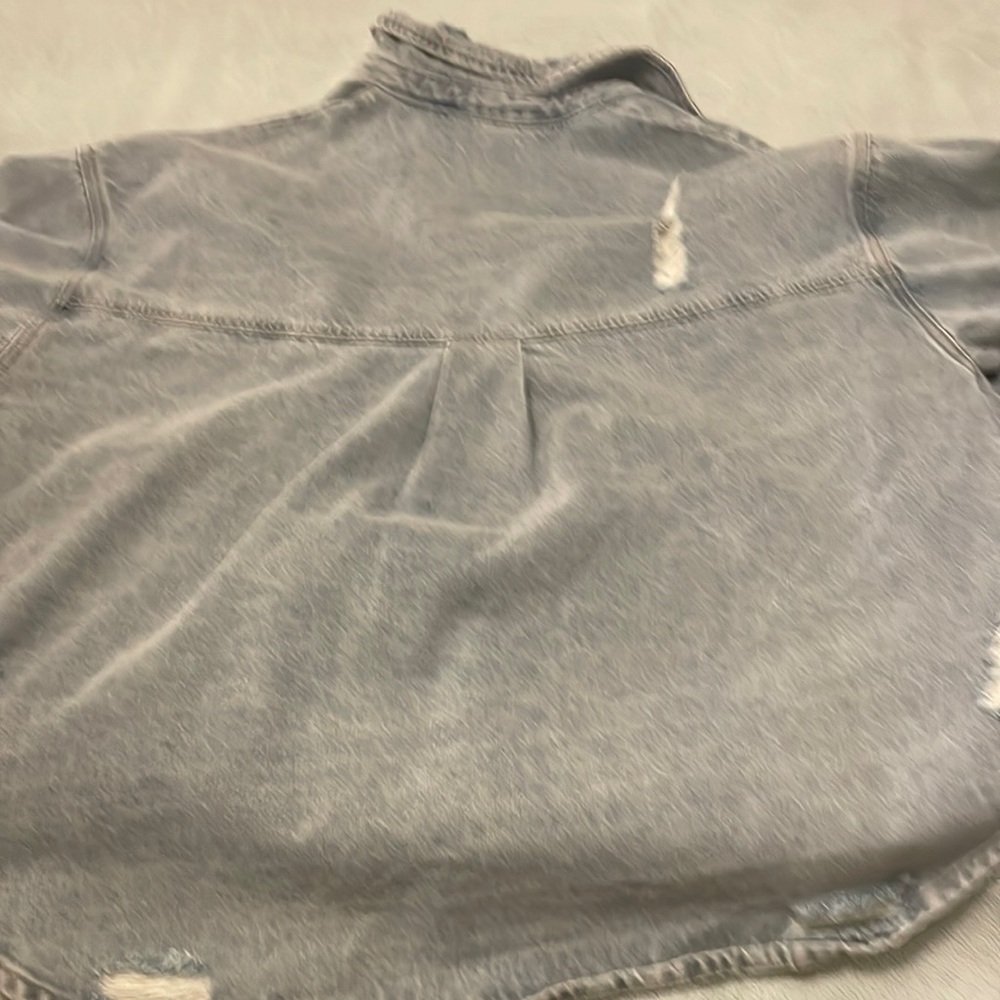 Oversized jean shirt